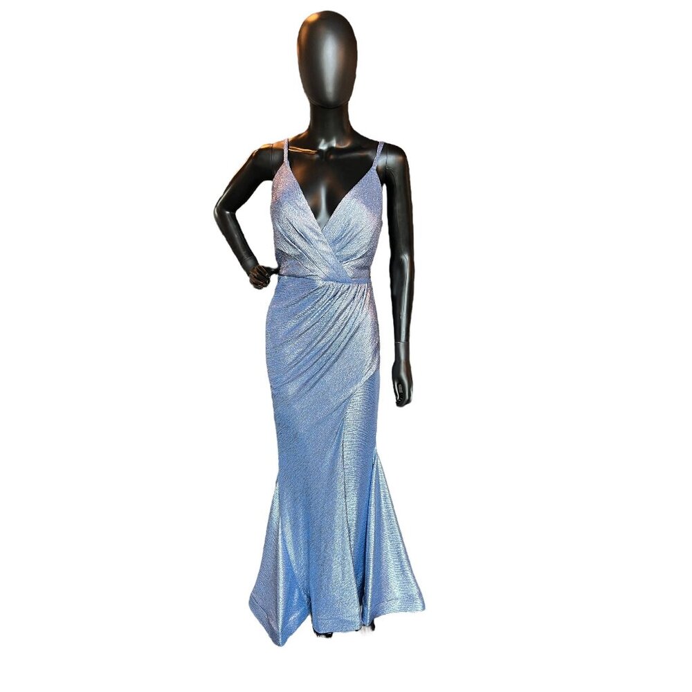 Ice Blue Shimmer Mermaid Formal Dress